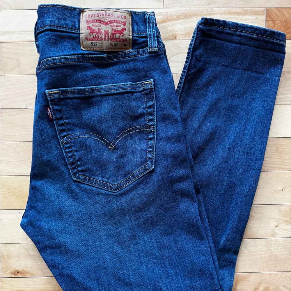 Levi’s 512 Slim Taper Blue Jeans 33x30